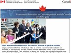 Ressources humaines et D�veloppement social Canada
