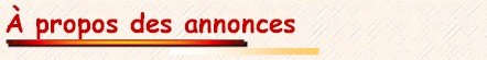 � propos des annonces