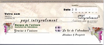 Chèque d'abondance