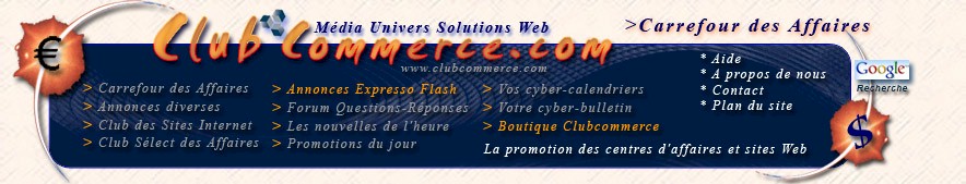 Clubcommerce M�dia Univers, votre site promotionnel