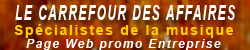 Sp�cialistes de la musique : Page Web promo Entreprise