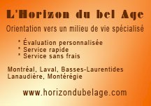 Horizon du Bel Âge - Orientation vers un milieu de vie spécialisé